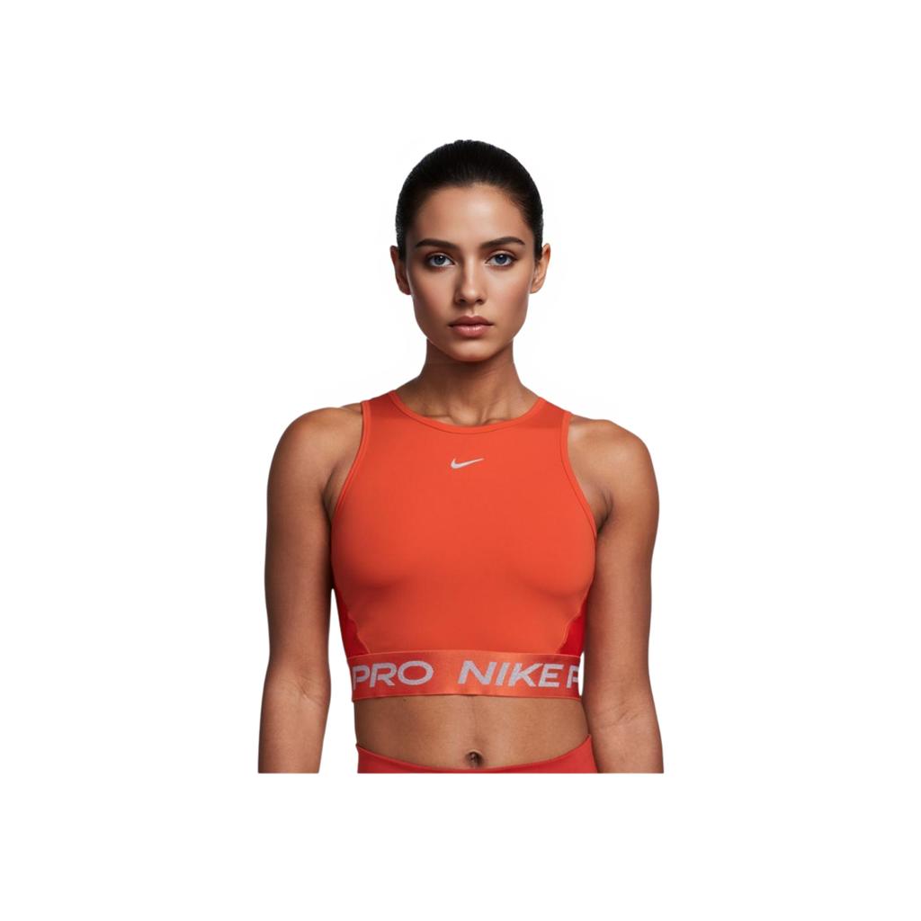 Nike Pro Dri-Fit Удобная короткая модная универсальная спортивная майка для женщин, красные FB5588-633