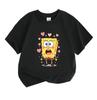 Cute Loving Heart Cartoon Sponge Print Kids T Shirt 100% Cot