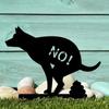 Durable Metal Yard Sign To Stop Dogs from Pooping In Yard, No Poop No Pee Dog Sign - Weatherproof Outdoor Warning Sign
