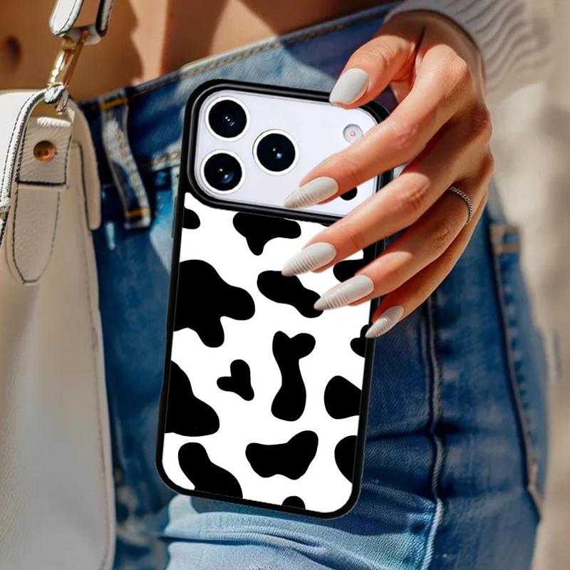 Роскошный чехол для телефона с принтом коровьей шкуры для iPhone 17 Air 14 15 13 12 Max Чехол для Apple 16e 11 Pro Max Plus Coque