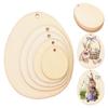 3-8cm Easter Eggs Wooden DIY Crafts Happy Easter Party Home Decoration Hanging Ornament Kids Gifts Unfinished Blank Wood Slice