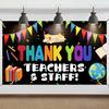 Teacher Appreciation Week Backdrop Banner Thank You Teacher And Staff Background Decoration for Teachers' Day Classroom School Office Decor