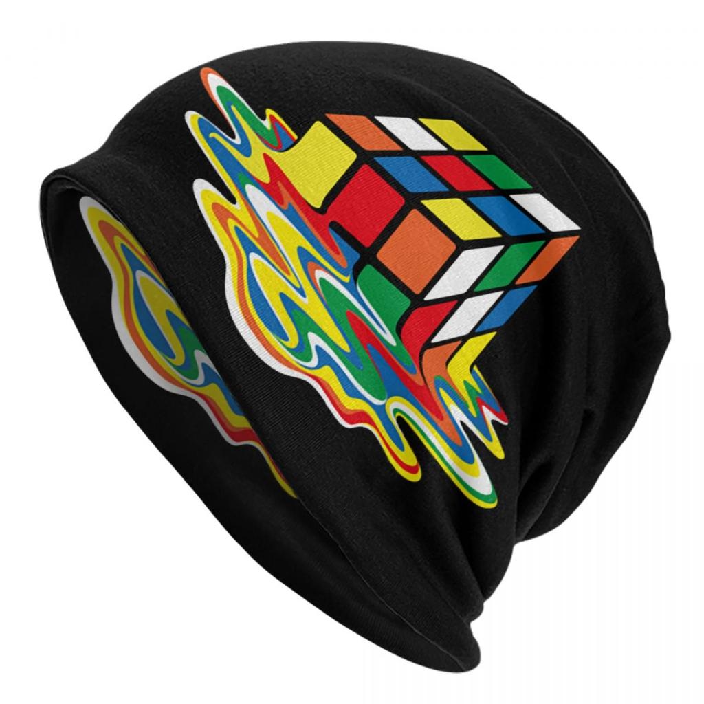 Кепки с кубиком Рубика по математике, шапки-капоты, модная вязаная шапка для женщин, унисекс, осенне-зимние теплые шапки Skullies, шапки