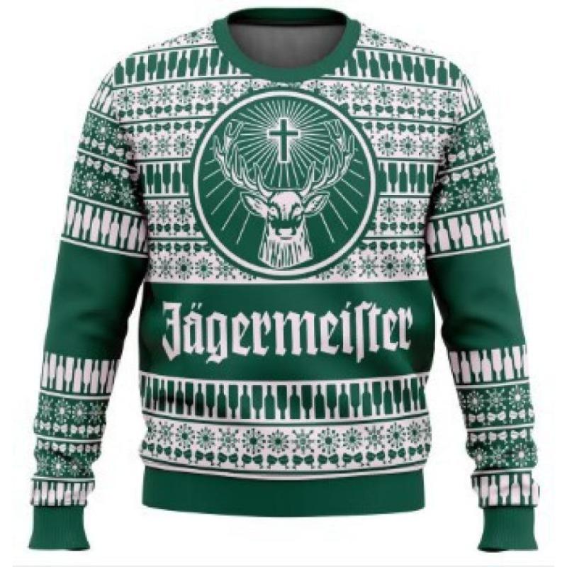 Осень-зима 3D Рождество Аниме принт Повседневный мужской свободный безголовый круглый вырез толстовка пуловеры и длинные рукава