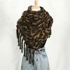 Millennium Style Spice Girl Leopard Print Scarf Women's Winter New Retro Warm Thickened Versatile Shawl Fringed Scarf
