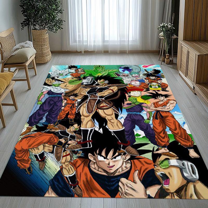 Anime D-Dragon Ball Game Cartoon Living Room Non-Slip Area Rug Soft Carpet for Bedroom Kids Playroom Sofa,Home Decor Doormat