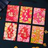 6 Pcs Cute 2025 Red Envelope Bag Cartooon New Year Red Packet Lucky Red Pocket  Weeding