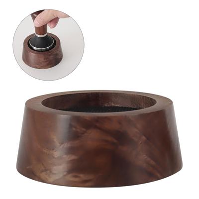 Коврик для распределителя кофе Подставка для хранения из массива дерева Гладкое дно Подставка для темпера эспрессо Подставка для приготовления распределителя кофе