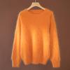 Женский свободный вязаный свитер Lekasha из 100% чистого кашемира - Осенне-зимний, с круглым вырезом, базовый слой