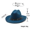 Free Shipping Leopard Belt Fedora Hat Women Wide Brim Solid Color Jazz Top Hat Autumn and Winter New Panama Hat Gentleman Hat
