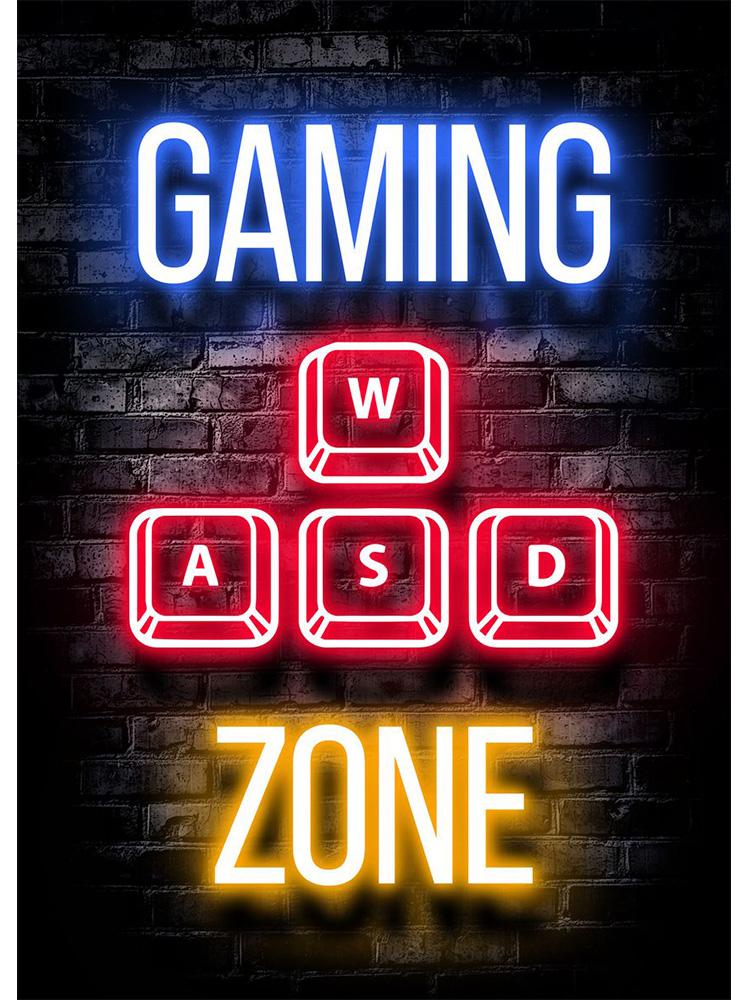 Современный неоновый эффект, плакат для игровой комнаты, игровой геймер, принты, картина на холсте, настенная художественная картина для детей, декор игровой комнаты для мальчиков, подарок