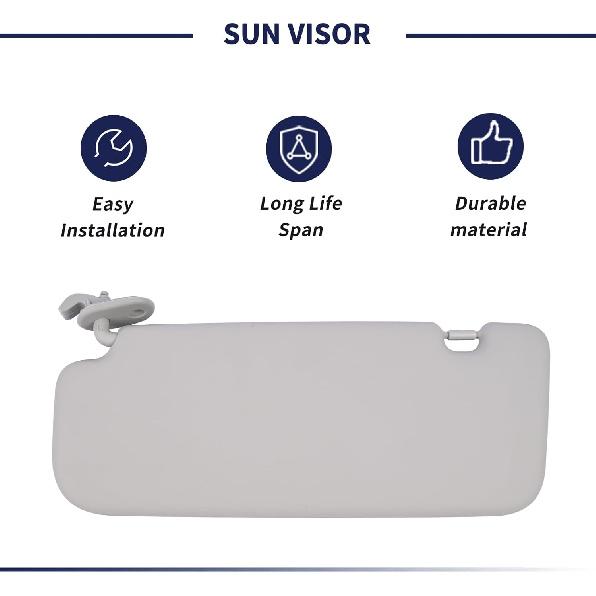 Солнцезащитный козырек со стороны водителя Подходит для Hyundai Accent 1E 2011 2012 2013 2014 2015 Заменяет 85210-1R000 Передний левый | Тень для защиты от солнца | Серый
