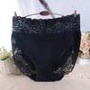 Women's Underwear with High Elasticity High Waist Large Size Breathable Lace Edges Comfortable Cotton Feel Panties