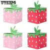 50 шт. подарочных коробок с клубникой, симпатичная коробка для угощений с фруктами и клубникой, подарочная упаковка для тематической вечеринки по случаю дня рождения, изготовление ювелирных изделий, демонстрационные и упаковочные принадлежности