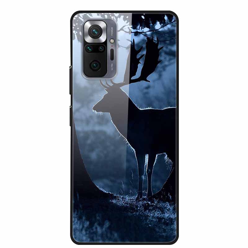 Цветная закаленная стеклянная крышка для чехла Xiaomi Redmi Note 10 Pro, жесткий противоударный Funda для чехлов Redmi Note10 / Note 10Pro, корпус