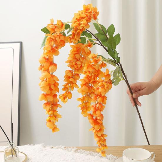 5 вилок Имитация цветочной гирлянды Яркий цвет Реалистичные лозы Реалистичная гирлянда из глицинии Свадебный букет Декор для вечеринки