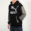 Puma Color Block Hooded Sweatshirt Men Tops Black 530709-01