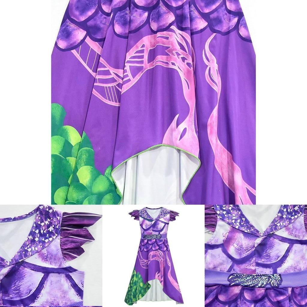 Элегантный и очаровательный костюм Мал из Наследников 3 для косплея для взрослых девушек. Идеально подходит для Хэллоуина