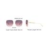 Dior Logo Decorated Square Sunglasses Women sunglasses Gold DCANS1UXR-B0G2