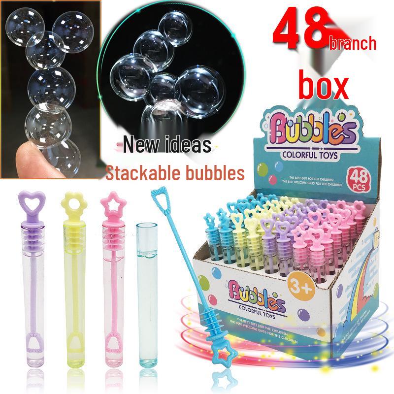 Mini Love Heart & Star Unbreakable Bubble Wand - Colorful, Portable, Multiple Styles for Kids