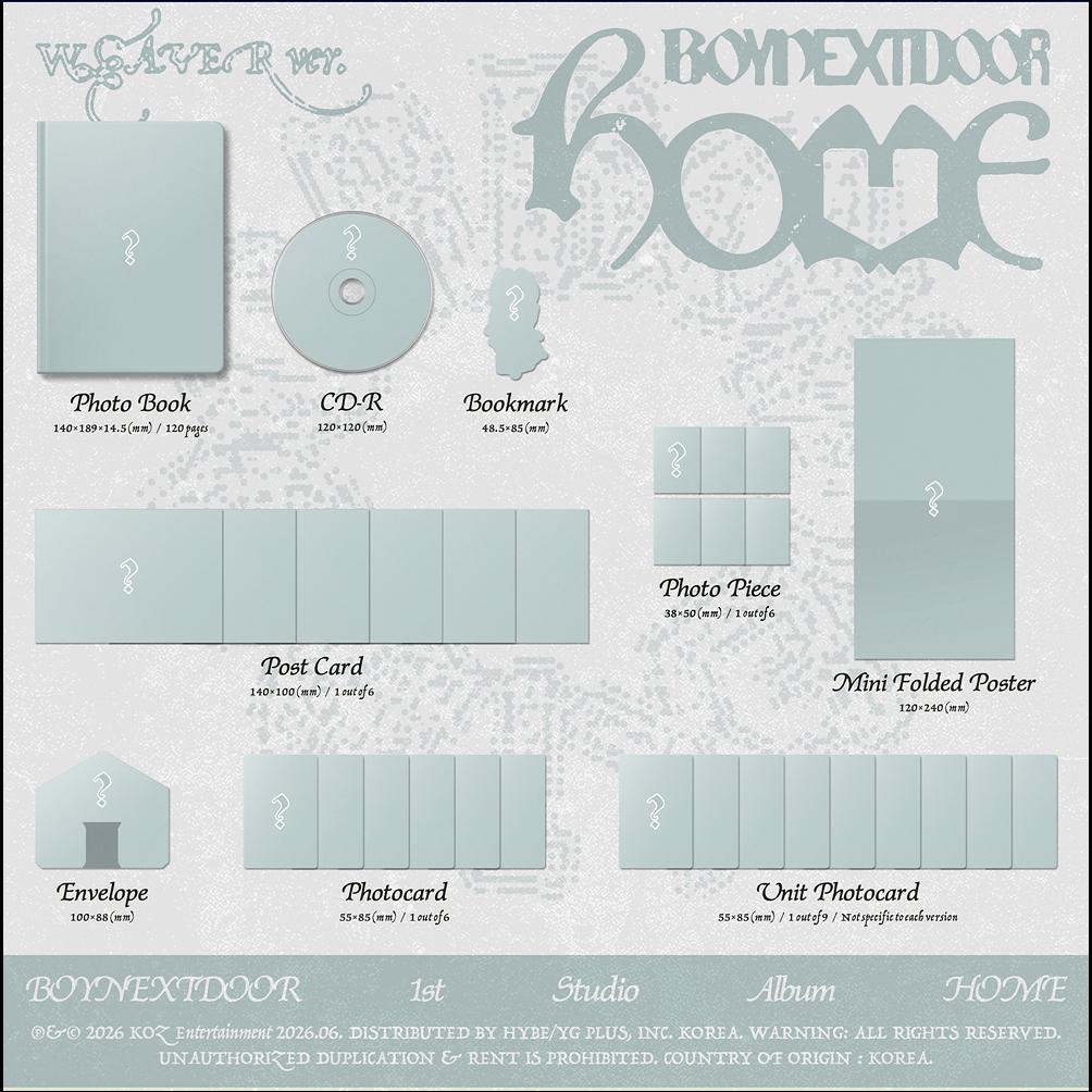 [Предзаказ] [НАБОР/WEVERSE Ранний Пакет Подарков] BOYNEXTDOOR [HOME] 1-й Студийный Альбом + Бесплатный Подарок