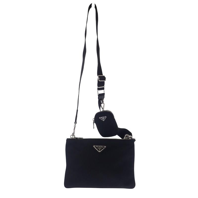 PRADA  1BH046 Shoulder Bag black/NERO Nylon/leather Women