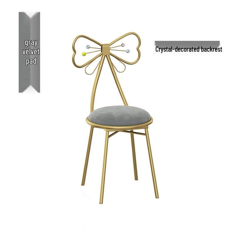 Принцесса Бабочка Стул для Макияжа со Съемной Спинкой - Идеально подходит для Маленьких Спален в Квартирах и Туалетных Зон