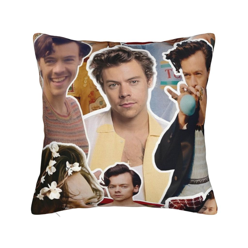Harrys Styles Singer Pillowcase Soft Polyester Cushion Cover Decorations Pillow Case Cover Seater Zippered cm