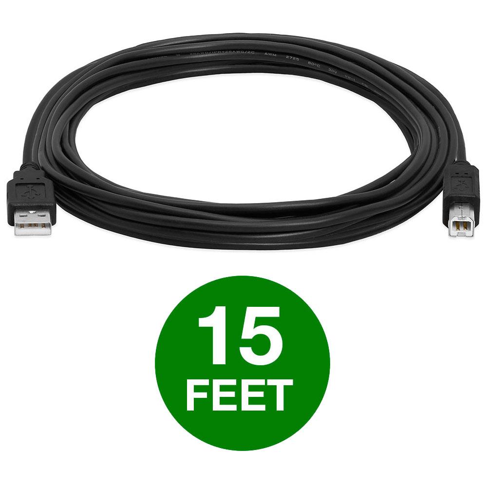 Printer Cable USB 2.0 A to B A Male to B Male for HP Cannon Epson Dell Brother
