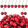 10/20Pcs Artificial Cherry Double Headed Fake Fruit Model Cake Ornament Food Props Party Decor Home Table Decor Craft Decoration