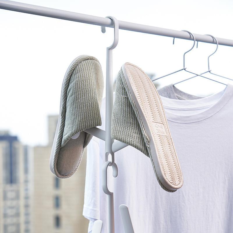 Японская минималистичная сушилка для обуви, креативная балконная подвесная вешалка для обуви, белый пластик