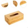 Bamboo Прямоугольный диспенсер для салфеток для офисной столешницы