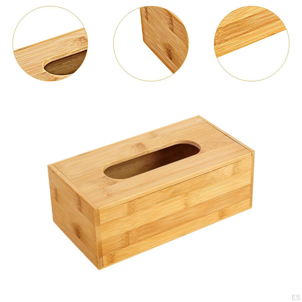 Bamboo Прямоугольный диспенсер для салфеток для офисной столешницы