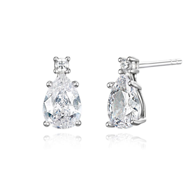 GEIGER Jewelry 925 Silver Simple Waterdrop Stone Earrings GISVEE137
