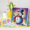 Christmas Snowman Framed Paint By Numbers Kit For Beginner Starter Kits Acrylic Paint Canvas Drawings For Adults Picture On Numbers For Home