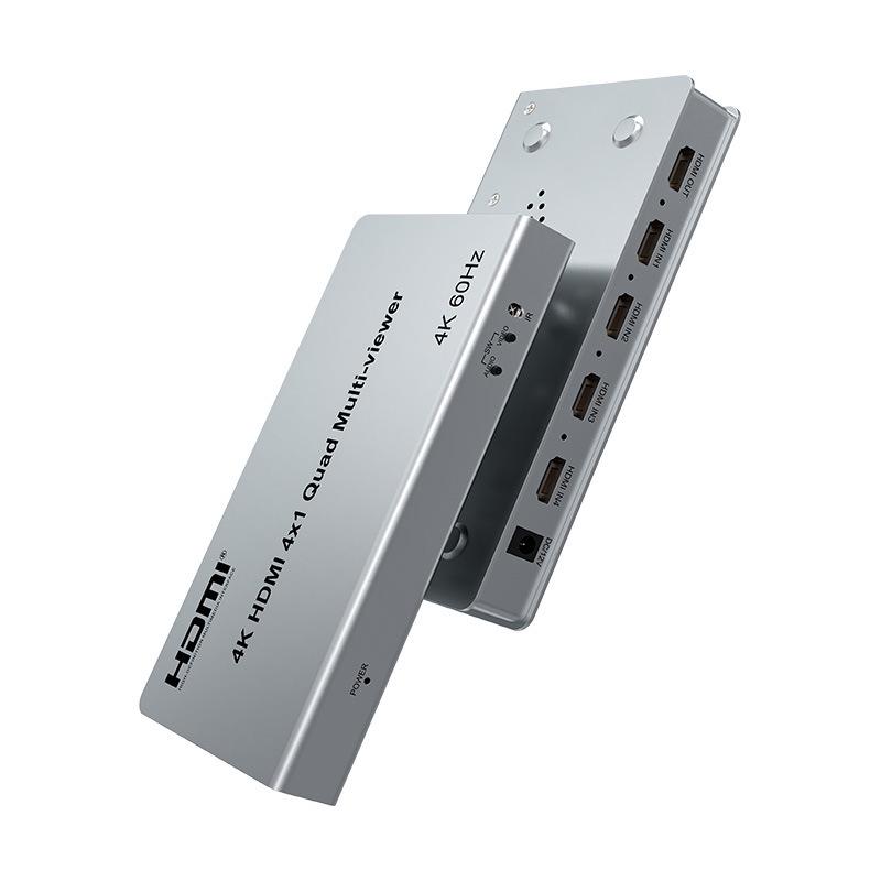 4K@60Hz HDMI Разветвитель с четырьмя экранами