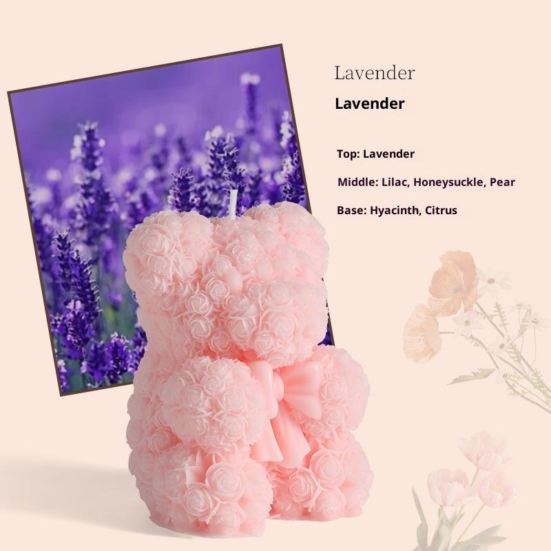 Scented Candles Cute Roses Love Bear Birthday Gift