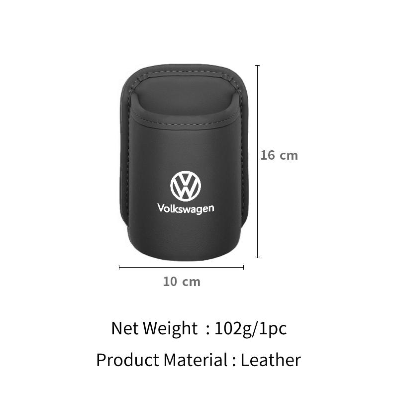 For VOLKSWAGEN VW Car Door Water Cup Holder Back Seat Drink Rack Leather Storage Box For Volkswagen VW Jetta Golf Beetle CC EOS