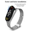 Для Xiaomi Mi Band 3/Band 4 Миланский сетчатый ремешок для часов с бампером, дизайн с пряжкой, регулируемый сменный ремешок из нержавеющей стали