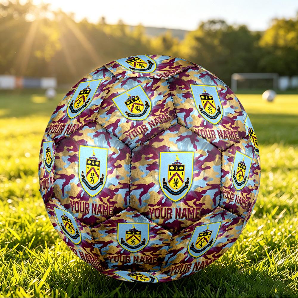 Personalized Size 5 Football Burnley Football Pattern Outdoor Game Sports Ball Gift