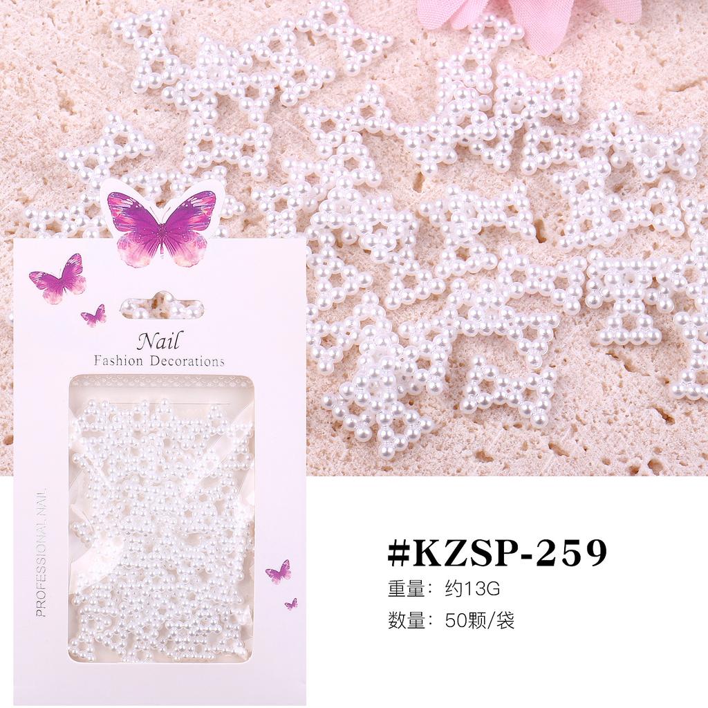 Bagged Three-Dimensional Butterfly Love Nail Art Jewelry Abs Resin Nail Art Pearl Nail Art Decoration Change