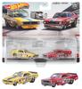 Hot Wheels Premium 2 Pack Plymouth Cuda Duster Funny Car Years Old and HFF29 '72 FC/Plymouth [3 Up] Yellow/Red