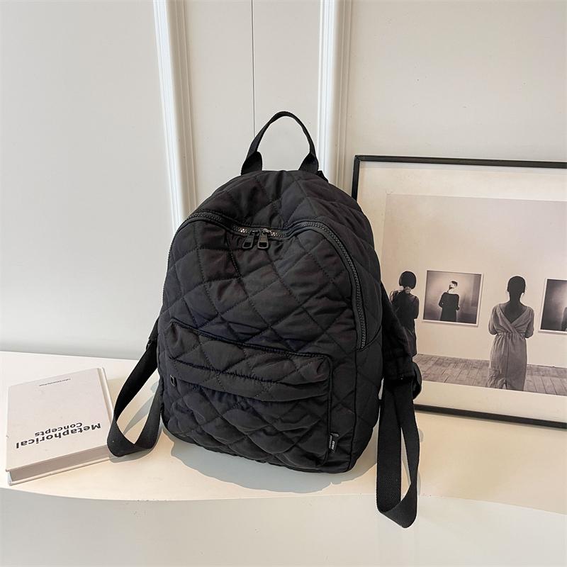 Женский рюкзак Студенческий школьный рюкзак с ромбами