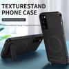 Чехол из ТПУ с текстурой под карбон для Samsung Galaxy S20+ Многоугольная подставка Мягкая защитная крышка