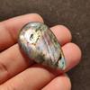 Purple Flashy Labradorite Cabochon Loose Gemstone, 40.95 Carat, 37x22x5 MM.