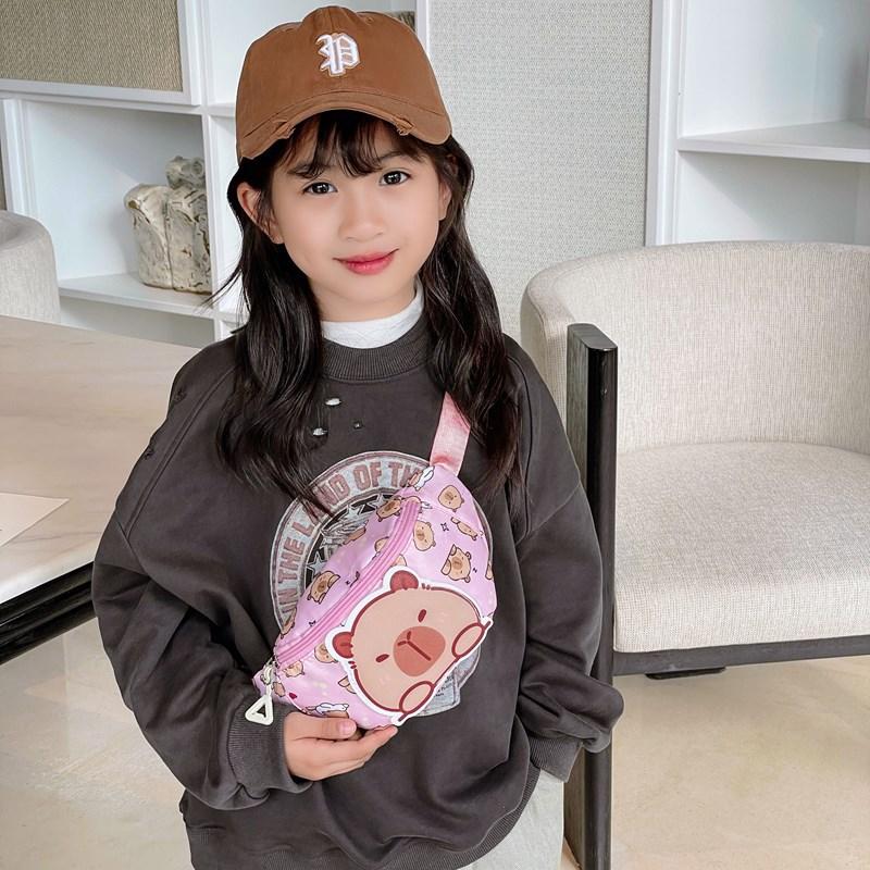 Cute Cartoon Children's Bag New Boys and Girls Change Bag Outdoor Leisure Messenger Bag Fanny Pack