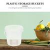 10 Pcs Transparent Small Barrel Ice Bucket Refrigerator Fresh Keeping Snacks Nut Storage Buckets Kitchen Cream