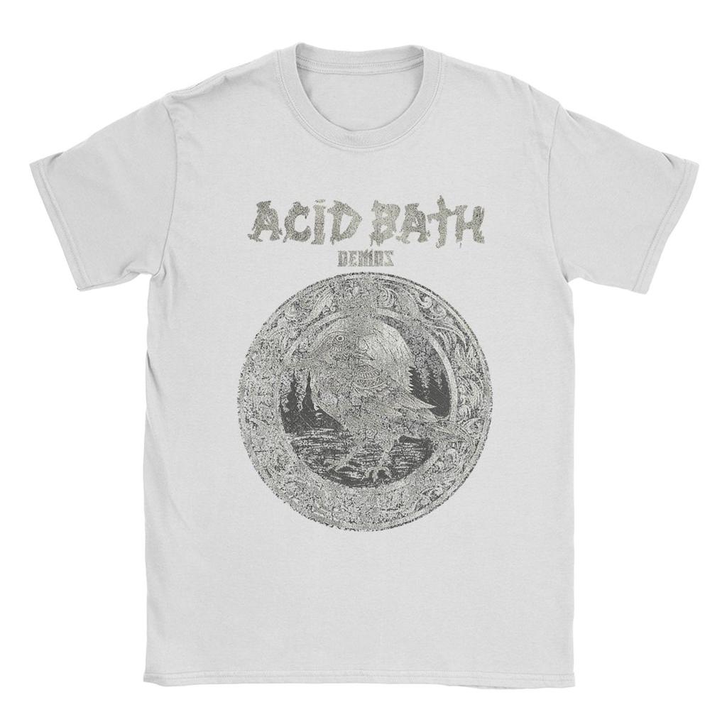 Мужские футболки Acid Bath Хипстерская футболка из чистого хлопка Футболка с коротким рукавом Футболки с круглым вырезом Одежда Лето