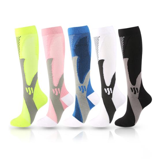 1 пара унисекс спортивных носков компрессионные носки для йоги длиной до колена с длинными трубками высокоэластичные обтягивающие нескользящие носки теплые чулки для повседневной жизни