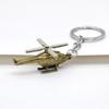 Spiral Leaf Brass Helicopter Keychain Metal Copper Pendant Helicopter Keyring Backpack Pendant